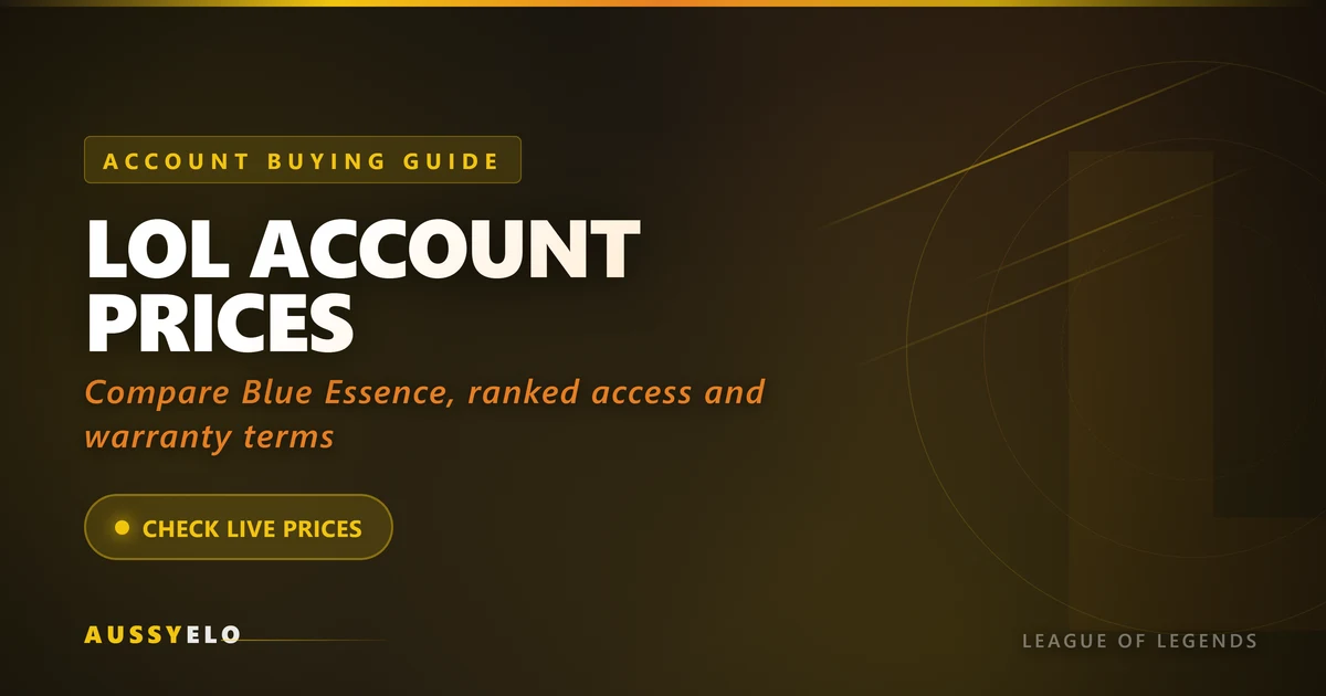 How Much Does a LoL Account Cost in 2026? Prices and What You Get