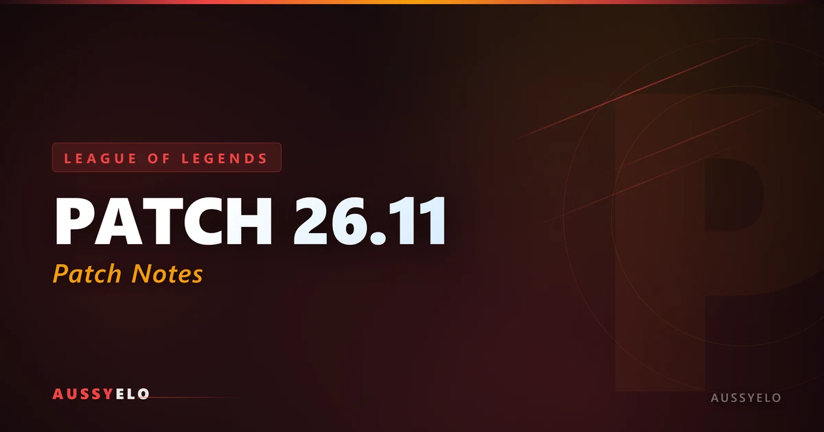League of Legends Patch 26.11 support and item rework changes